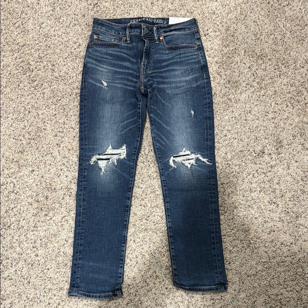 American Eagle Next Level Airflex Destroyed Darkwash 28/28